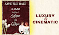 creat aesthetic cinematic save the date video invitations