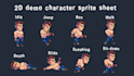 design 2d game characters and sprites animation