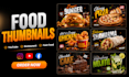 design professional cooking and food thumbnails