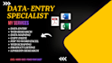 provide flawiess data entry, web research and excel to PDF