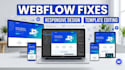 fix webflow website issues, edit webflow template, and improve responsive design
