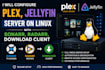 configure plex, jellyfin server on linux with sonarr, radarr, download client
