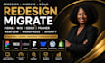 redesign migrate figma wix odoo framer webflow wordpress shopify website design
