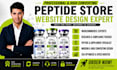 research peptide store, peptide website,  supplement store design on woocomerce