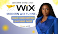 create a high converting wix landing page design