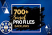 do 700 social media profile backlinks for link building