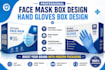 face mask box design, hand gloves box design