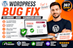 fix wordpress errors, bugs and elementor issues