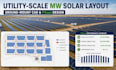 design utility scale mw solar farm ground mount layout in pvsyst