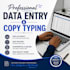 accurate data entry copy typing and web research