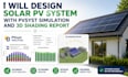 design solar pv system with pvsyst simulation and 3d shading report