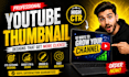 design eye catching youtube thumbnails ,social posts