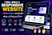 create a responsive website using HTML CSS and javascript