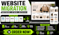 migrate woocommerce to shopify to wordpress clone website godaddy to wordpress