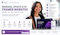 redesign update fix framer website bugs cms blog template design framer website
