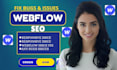 fix webflow bugs, layout issues, mobile responsive and webflow  seo
