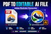 convert PDF to editable adobe illustrator ai file