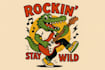 do amazing crocodile rocking logo with free source file
