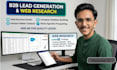 do professional b2b lead generation and web research