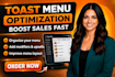 toast pos menu setup, toast menu optimization, restaurant pos menu