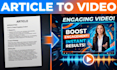 convert articles or blog posts into videos with voiceover
