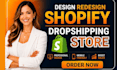design or redesign shopify website, shopify store design, shopify expert