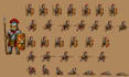 do pixel art animation, pixel character, sprite sheet game art and game asset