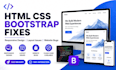 fix HTML CSS bootstrap responsive website issues