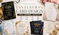 design luxury wedding, birthday, business and event invitation cards