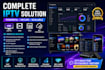setup iptv server with admin panel for live tv, vod, epg, and API integration