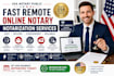 provide fast remote online notary notarization services, notarize legal document