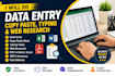 data entry, copy paste, typing and web research