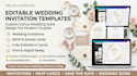design editable wedding invitation template canva wedding suite
