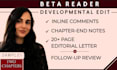 beta read your book as a developmental editor