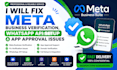 fix meta business verification whatsapp API setup and app approval issues