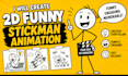 2d stickman animation, 2d character animation, stickman figure explainer video