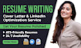 write a professional ats friendly resume update CV cover letter linkedin