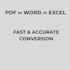 convert PDF, word, excel, powerpoint and scanned documents