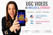 create ugc videos in english and spanish