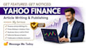 write, publish and distribute your article, press release on yahoo finance