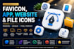 design professional favicon, app, website and file icons