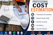 do cost estimation, boq and material take off