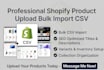 do shopify product upload bulk import csv shopify product listing