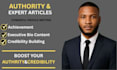 write professional press coverage and executive media articles