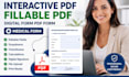 design german interactive pdf, fillable, digital form, pdf form, medical form