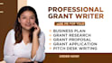 find and write rfp, research, grant proposal, bid proposal, do grant submission