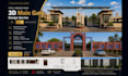 design your 3d main gate, boundary wall and front elevation