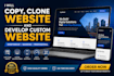 copy clone website and develop custom website