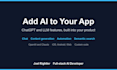 integrate ai and chatgpt features into your app or website