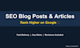 write SEO optimized blog posts and articles that rank on google